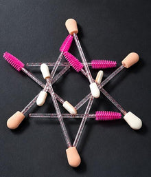 2-in-1 Mascara Wands & Lip Brushes for Makeup