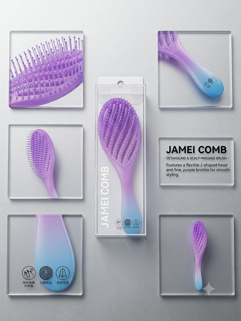 DreamShine Hair Brush glides smoothly through your hair