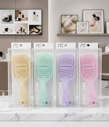 JIAMEI Vented Paddle Detangling Hair Brush – Anti-Frizz Scalp Massager Comb