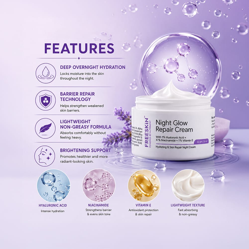 Freeskin Glow Repair Night Cream 50gm