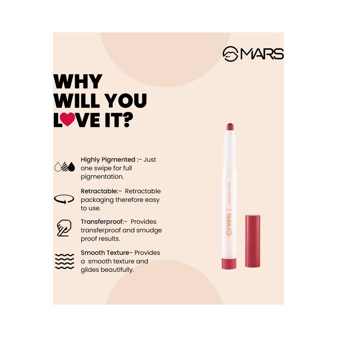 MARS Poppins Kiss Proof Highly Pigmented Long Lasting Lipstick