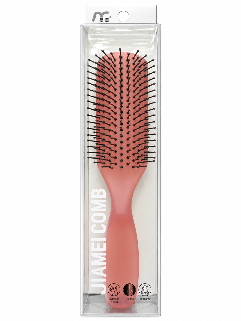 JIAMEI Translucent Cushion Paddle Hair Brush – Anti-Frizz Scalp Massager Comb