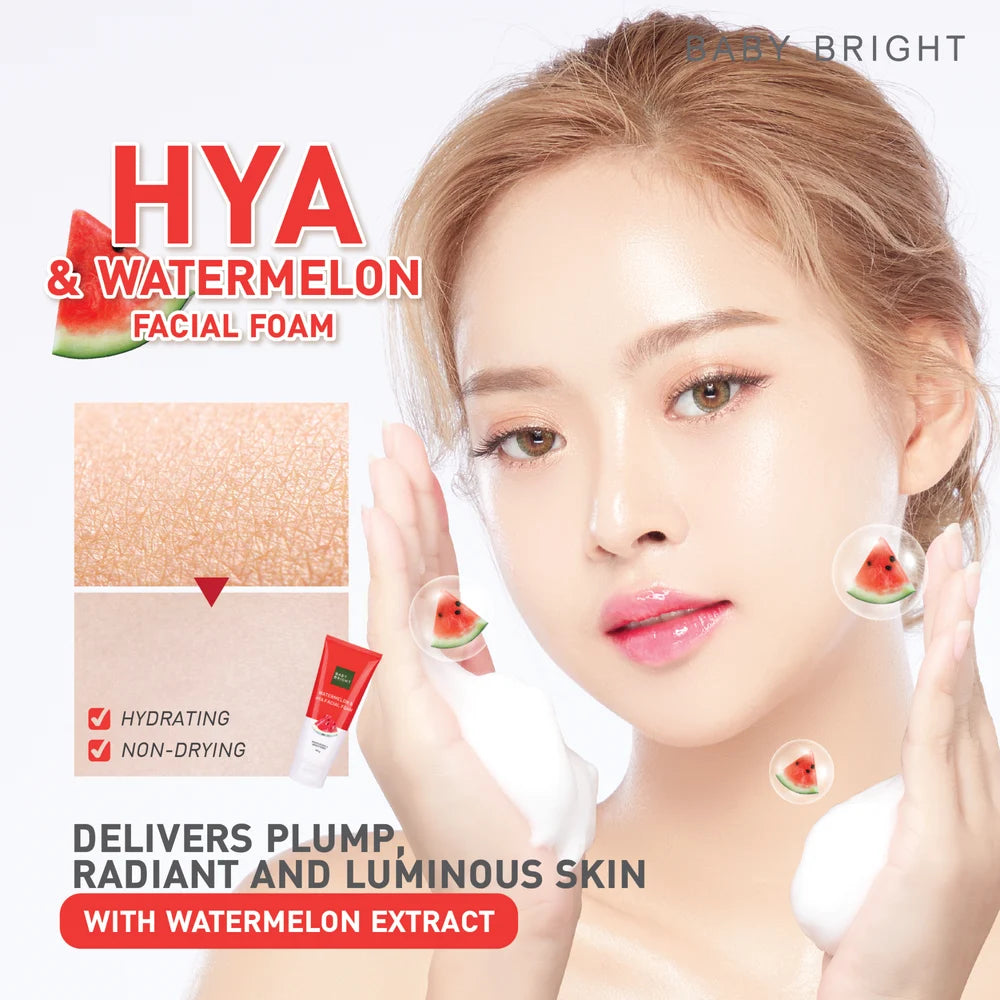 BABY BRIGHT WATERMELON & HYA FACIAL FOAM 160g