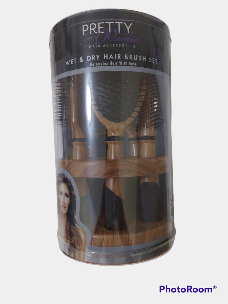 Pretty Women Hair Accessories – Wet &  Dry Hair Brush Set