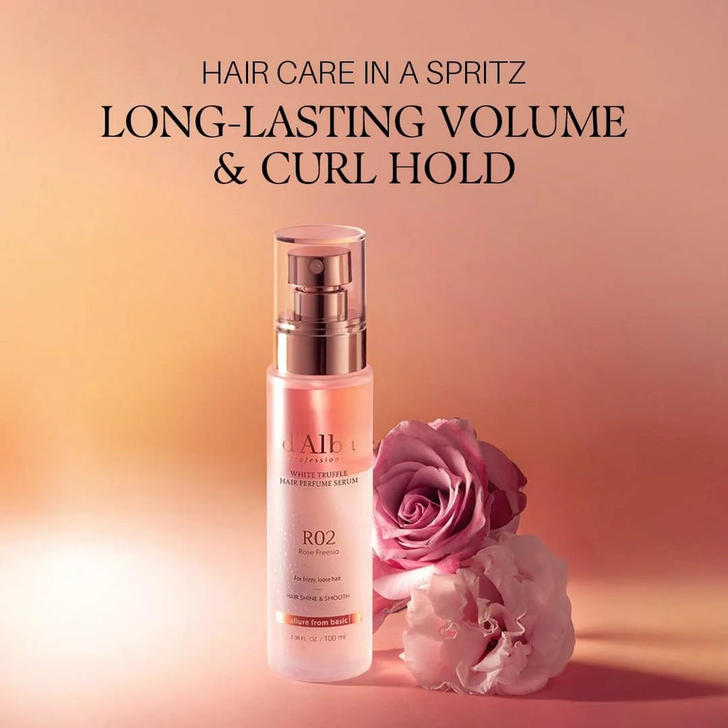 D'Alba Professional Repairing Hair Perfume Serum R02 Rose Freesia deeply nourishes dry damaged hair 100ml - The beauty cart
