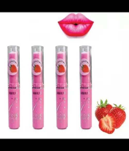 PINK MAGIC LIPBALM MAGIC PINK 4 PCS COMBO SETS STRAWBERRY