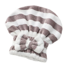Hair Drying Towel Wrap with Bow-Knot & Shower Cap Set !