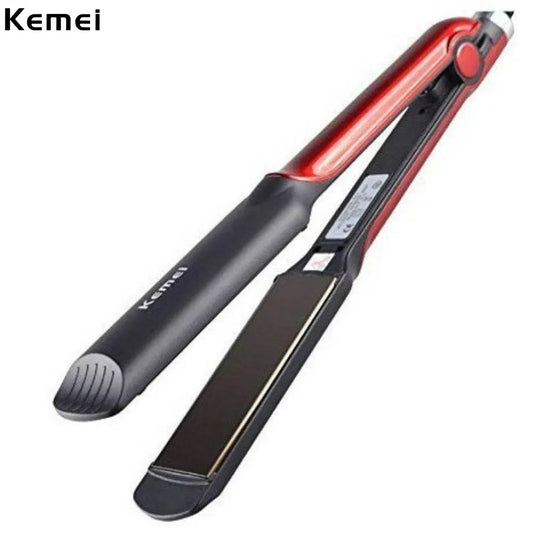 Kemei Temperature Control Professional KM-531 Hair Straightener (Red)!