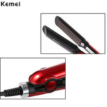 Kemei Temperature Control Professional KM-531 Hair Straightener (Red)!