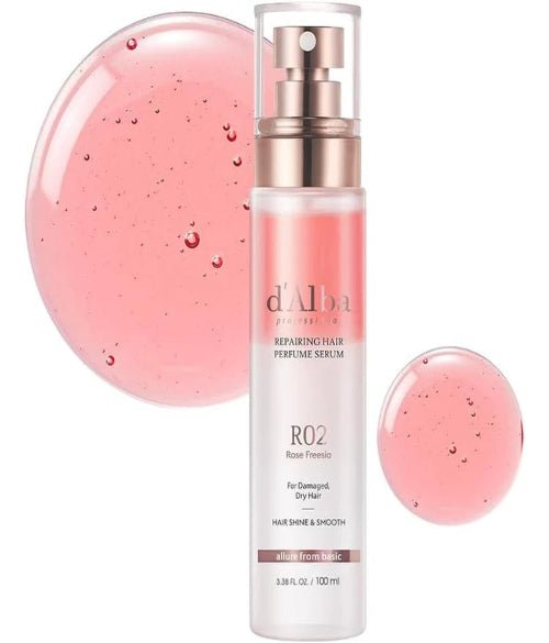 D'Alba Professional Repairing Hair Perfume Serum R02 Rose Freesia deeply nourishes dry damaged hair 100ml - The beauty cart