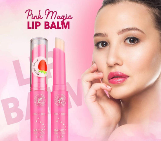 PINK MAGIC LIPBALM MAGIC PINK 4 PCS COMBO SETS STRAWBERRY