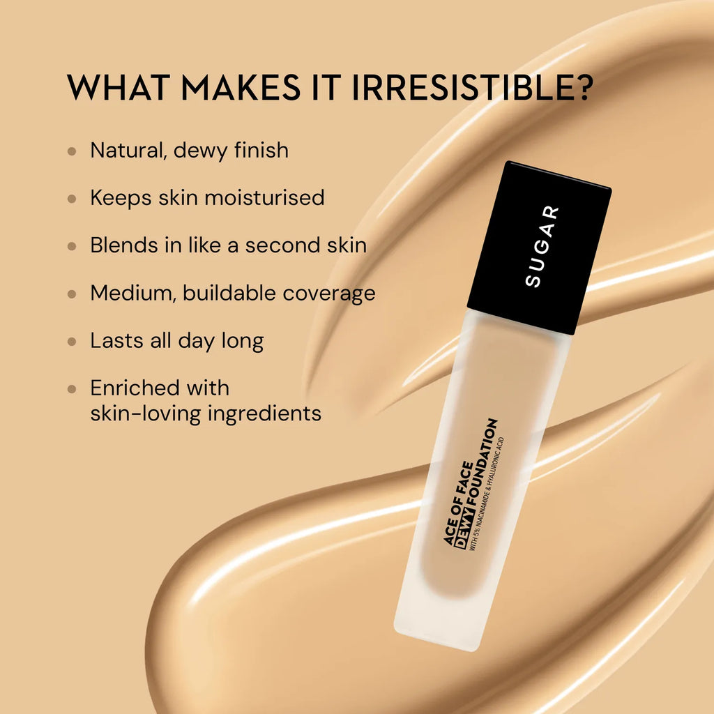 SUGAR Cosmetics Ace Of Face Dewy Foundation (30ml)