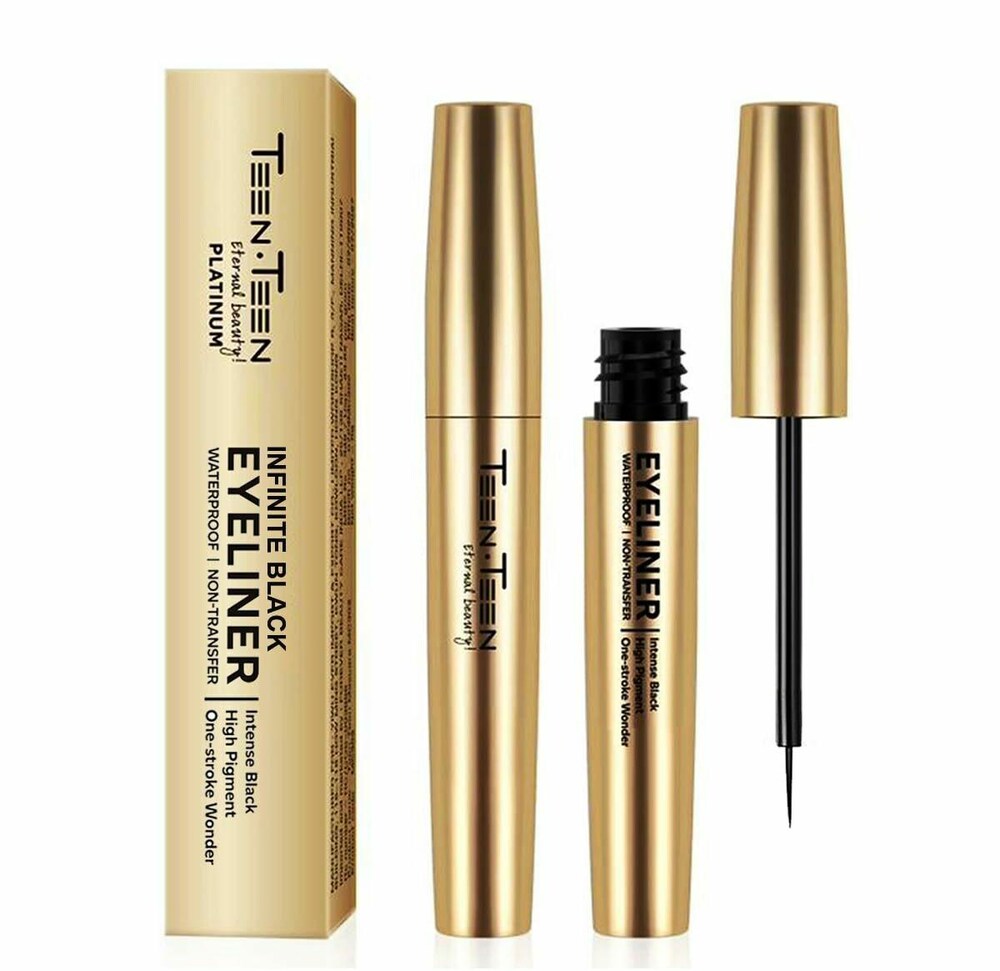 TEEN.TEEN Platinum Infinite Black Waterproof EYELINER Non-Transfer PERFECT EYES Eyeliner up to 36 HOURS