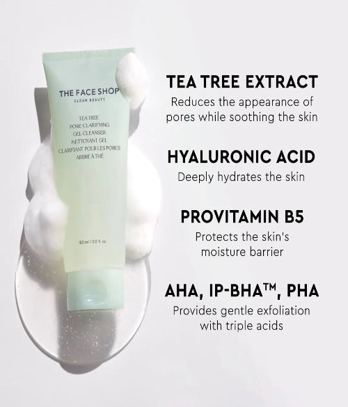 The Face Shop Tea Tree Pore Clarifying Gel Cleanser (150ml)